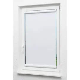 Lysel Outlet Glasleistenrollo verspannt abdunkelnd, (B x H) 85cm x 175cm in weiß/reinweiß