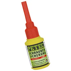 PETEC 92010 Schraubensicherung Hochfest Rot 10g Schrauben Sicherung