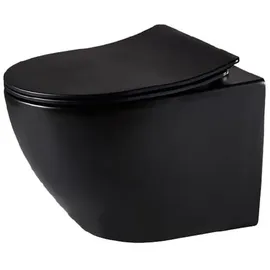 Primaster Prag mit WC-Sitz Schwarz matt