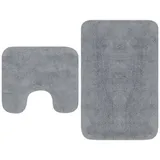 vidaXL Badteppich Grau 100 x 80 cm