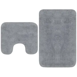vidaXL Badteppich Grau 100 x 80 cm