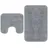 vidaXL Badematten-Set 2-tlg. Stoff Grau