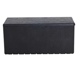 AMBIA GARDEN Kissenbox, Anthrazit, Kunststoff, 1 Fächer, 55x56x124 cm, Rollen, Deckel aufklappbar, wetterbeständig, geeignet zum Sitzen, Aufbewahrung & Schutzhüllen, Gartenboxen