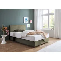 Atlantic Home Collection Boxbett mit Stauraum, Olivgrün, 120 x