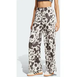 adidas Satin Wide Leg Hose Multicolor/Off White XS