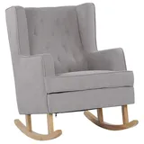 Beliani Schaukelsessel, Hellgrau, Hellbraun, Textil, 72x97x83 cm, Wohnzimmer, Sessel, Schaukelstühle