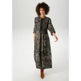 Aniston CASUAL Maxikleid Blumendruck Blau/Grün/Lila 38