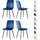 mcc direct Esszimmerstuhl Lexi Polyester royal-blau 4er Set