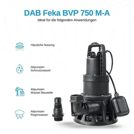 DAB Feka BVP 750 M-A Tauchpumpe mit Schwimmer 23.400 L/Std. 1000W