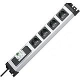 Kopp 228120012 Steckdosenleiste 4fach Grau, Schwarz Schutzkontakt 1St.