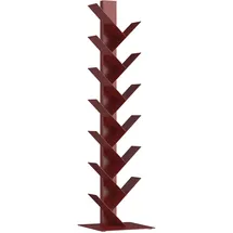 [en.casa] Bücherregal 150 x 39 x 39 cm Rot