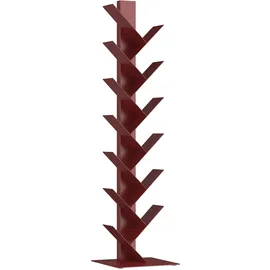 [en.casa] Bücherregal 150 x 39 x 39 cm Rot