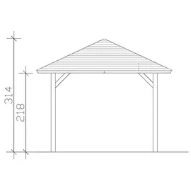 SKANHOLZ Skan Holz Holz-Pavillon Cannes 1 Weiß lasiert 294 cm x 294 cm