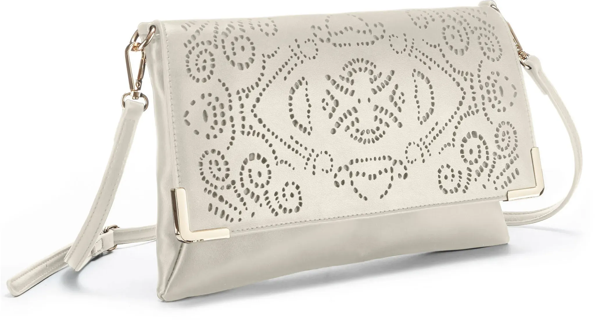 Vivance Umhängetasche, Clutch, Abendtasche, Minibag, Handtasche, Schultertasche VEGAN Vivance hellbeige B/H: 30 cm x 19 cm