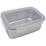Buri Edelstahl Frischhaltedose 1,8 L Vorratsdose Brotdose Lunchbox Klickverschluss
