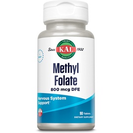 Kal Methyl Folate) 800mcg Vitamins 90 Tablets Durchsichtig
