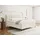 WFL GROUP Boxspringbett mit Bettkasten – Polsterbett 140 x 200 cm mit H4 Taschenfederkern Matratze & 5 cm Topper – Stauraumbett mit hohem Kopftei... - Creme/Weiß
