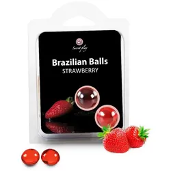 Gleitmittel Booster 2 Brasilianische Kugeln Erdbeere