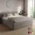 home collective Polsterbett 160x200 cm Doppelbett Bett mit verstellbarem Lattenrost & Bettkasten, gepolstertes Kopfteil, Germany | Beige - Beige