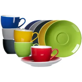 Ritzenhoff & Breker Espressotasse mit Untertasse 0,08 l Mix 6 St.