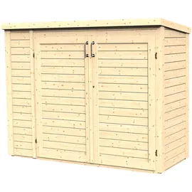 BERTILO Gartenschrank Multibox 3 Natur 200 cm x 82 cm FSC®