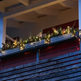 MARELIDA LED Solar Lichterkette Compact Twinkle - 1000 warmweiße LED - 8 Funktionen - L: 22,5m in schwarz Gr.: onesize