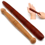 Gadpiparty Massagestab Holz Set 2-teilig, Akupressurstift und Triggerpunkt Drücker, manuelles Wellness Tool für Füße, Hände, Nacken, Schultern und Beine, kompakt für Zuhause und Reise
