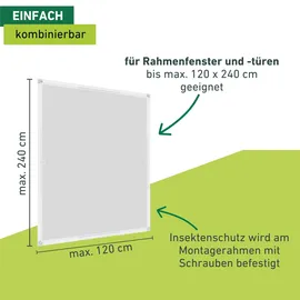 WINDHAGER Insektenschutz-Tür Expert 125 x 245 cm Weiß