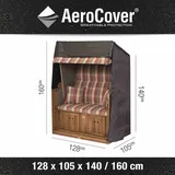 AeroCover Schutzhülle für Strandkörbe 128x105xH160/140cm