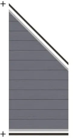 System WPC Zaunfeld-Set anthrazit 2820 - 184-94x89cm