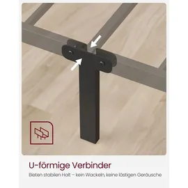 VASAGLE 90 x 200 cm Schwarz