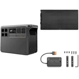 DJI Power 2000 tragbare Powerstation, 2048 Wh LFP-Akku, 3000 W Ausgangsleistung, in 45 Min. von 0% auf 80%, kompakte Größe, 200W flexibles Solarpanel, Wohnmobile, Generator für den Hausgebrauch
