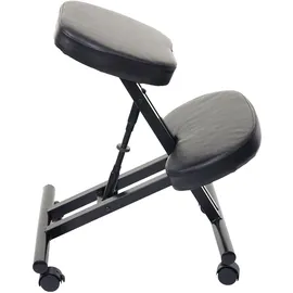Mendler Kniestuhl HWC-E10 Kunstleder Schwarz