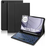 Tastatur für Samsung Tablet A9 Plus - für Galaxy Tab A9 Plus Hülle mit Tastatur, Tastatur Beleuchtung Magnetische Kabelloser Bluetooth Abnehmbar für Samsung Galaxy Tab А9+/A9 Plus 2023 11 Zoll