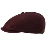 Stetson Hatteras Noir Schirmmütze Uni meliert Damen und Herren Herbst Winter Bordeaux 57 cm - 57