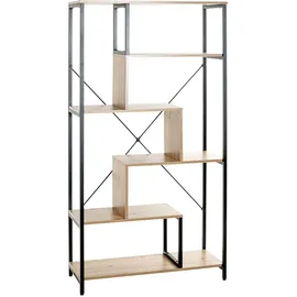 Haku-Möbel Bücherregal 84 x 35 x 163 cm Schwarz