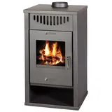 EEK A+ Kaminofen Victoria Deluxe E 12 kW Kaminofen Holzofen BimSchv Stufe 2 - Schwarz