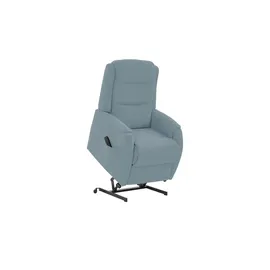 Hukla Fernsehsessel Max Mikrofaser 72 x 109 x 82 cm Blau elektrisch mit Rollen