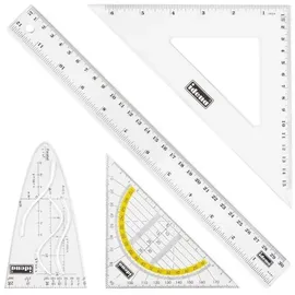 IDENA Geodreieck 30 cm 4-teilig mit Parabel