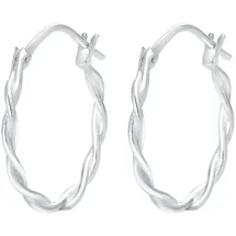 Elli Ohrringe Damen, Creolen Basic Gedreht in 925 Silber