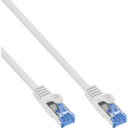InLine Patchkabel - Cat.6A - S/FTP - TPE flexibel - weiß - 0,25m