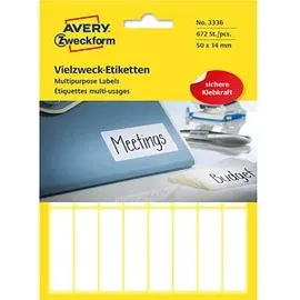 Avery Zweckform Adressetiketten 3336 Weiß 50,0 x 14,0 mm 28 Blatt 672 St.