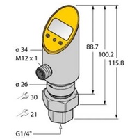 Turck Drucksensor PS001R5012UPN8XH1141