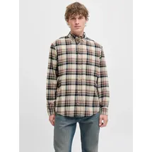 JACK & JONES Langarmhemd »JJECLASSIC FLANNEL CHECK SHIRT LS SN« Jack & Jones Otter