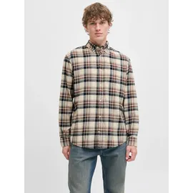 JACK & JONES Langarmhemd »JJECLASSIC FLANNEL CHECK SHIRT LS SN« Jack & Jones Otter