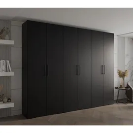 abiks möbel Drehtürenschrank INOVA 300 x 236,7 x 47 cm Schwarz