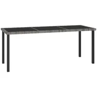 vidaXL Garten-Esstisch 180 x 70 x 73 cm Grau