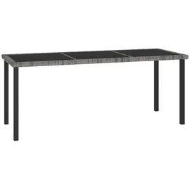 vidaXL Garten-Esstisch 180 x 70 x 73 cm Grau
