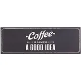 Primaflor Primaflor-Ideen in Textil Küchenläufer »GOOD IDEA, Made in Belgium« rechteckig 6,5 mm Höhe mit Schriftzug, rutschhemmend, waschbar, Küche, schwarz