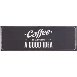 Primaflor Primaflor-Ideen in Textil Küchenläufer »GOOD IDEA, Made in Belgium« rechteckig 6,5 mm Höhe mit Schriftzug, rutschhemmend, waschbar, Küche, schwarz